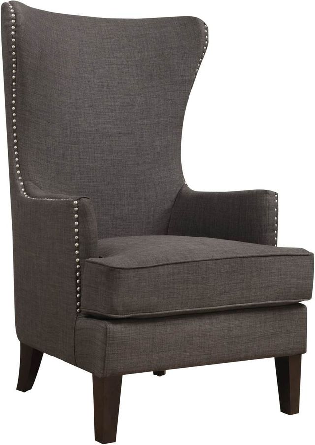 Elements International Kori Espresso/Heirloom Charcoal Accent Chair-0
