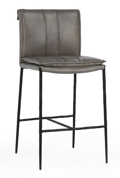 Classic Home Mayer Black/Gray 30" Bar Stool