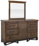 International Furniture Direct Walnut Reddish Brown Dresser-5