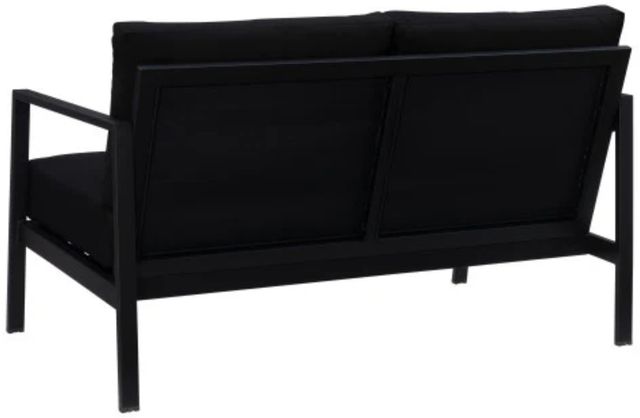 Linon Alora Black Aluminum/Fabric Outdoor Loveseat-4