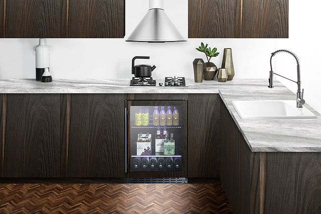Summit® 24" 4.2 Cu. Ft. Glass/Panel Ready Frame Built-In Beverage Cooler-3