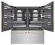 ZLINE Autograph Edition 72" 39.6 Cu. Ft. Satin Stainless Steel Built-In French Door Refrigerator with Graphite Gray Interior and Polished Gold Accents-1