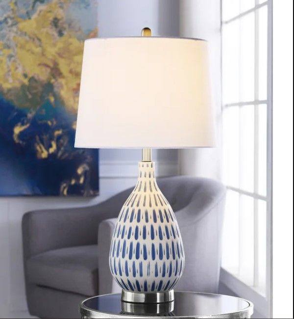 StyleCraft Cobalt/White Table Lamp-4