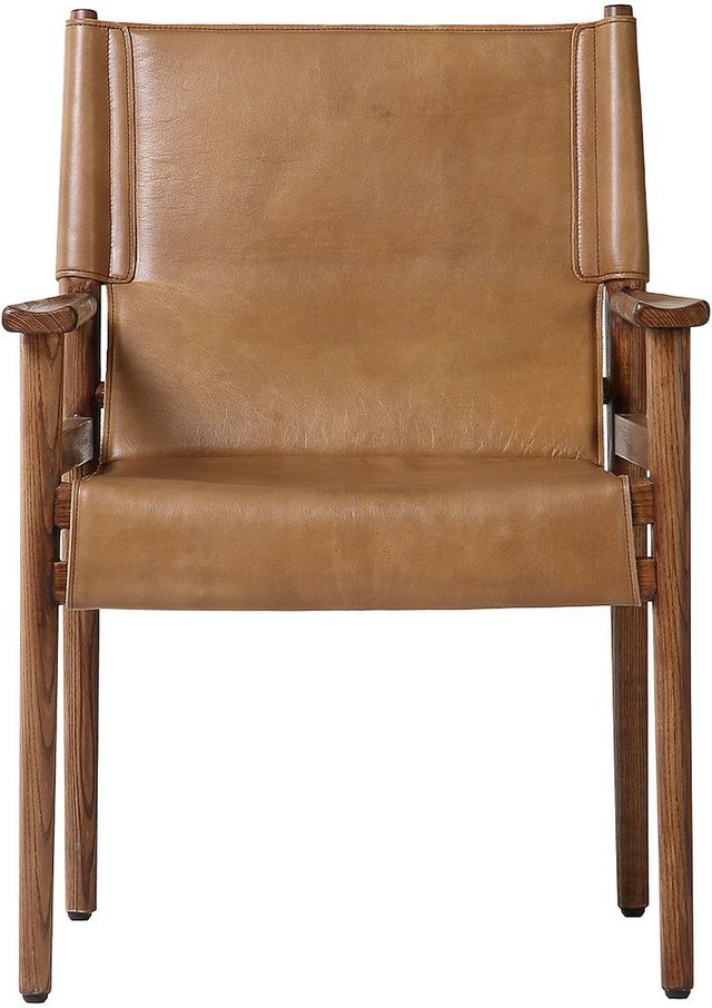 Moe's Home Collection Remy Tan Leather Arm Chair-1