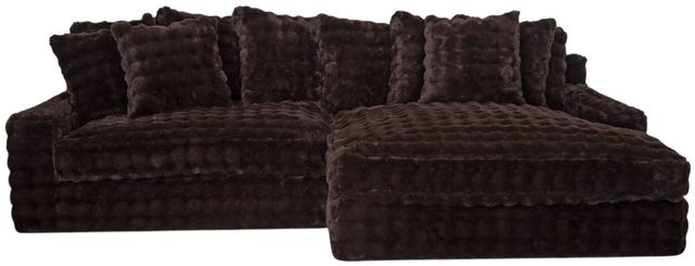 Franklin™ Angel 2-Piece Marshmallow Chocolate Sectional with Chaise-2