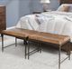Classic Home Malo Chestnut/Dark Bronze 28" Bench-1