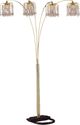 Crown Mark Rain Drop Black/Gold 84" Arc Floor Lamp-0