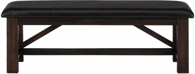 Jofran Inc. Kona Grove Black/Brown Upholstered Bench-3