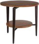 Uttermost® Loddon Brown Side Table with Dark Bronze Base-0