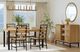 Intercon Newport Natural Oak Dining Table with Black Base-1