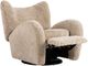 Four Hands Amelie Beige Shearling Manual Swivel Recliner-1
