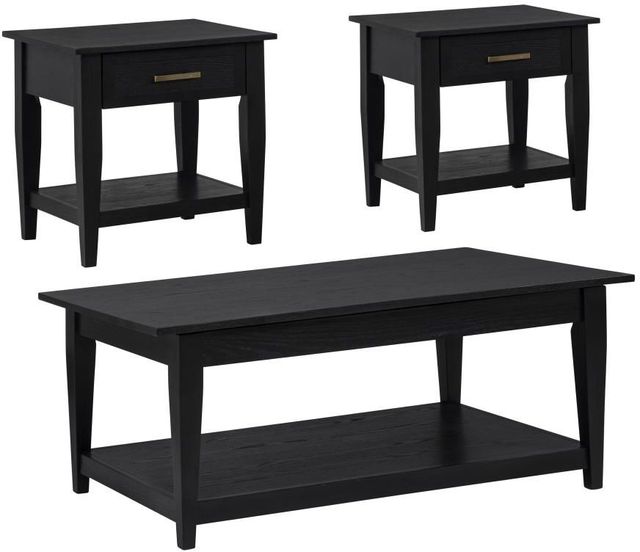 Coaster® Lindenton 3-Piece Black Lift-Top Coffee Table and End Table Set-0