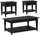 Coaster® Lindenton 3-Piece Black Lift-Top Coffee Table and End Table Set-0