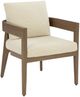 Signature Design by Ashley® Serene Bay Dark Brown/White Nuvella/Wooden Outdoor Dining Arm Chair-0