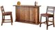International Furniture Direct Antique 3-Piece Multi-Colored Bar Set-0
