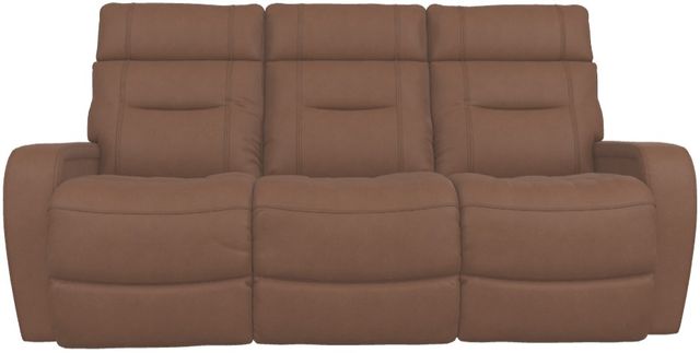 La-Z-Boy® Baron Mocha Leather Power Wall Reclining Sofa with Headrest-1