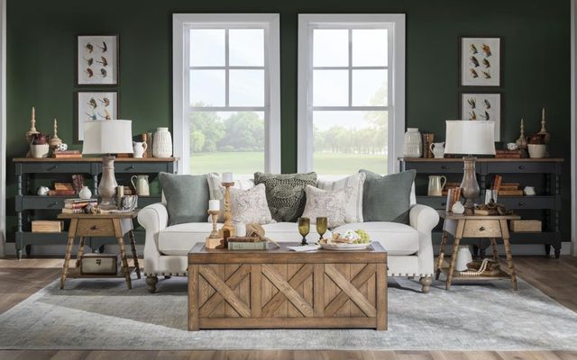 Legacy Classic Vintage Market Barnwood Oak Captain's Trunk Cocktail Table-2