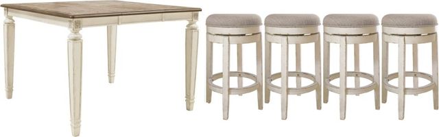 Signature Design by Ashley® Realyn 5-Piece Two-Tone Counter Height Dining Table Set-0