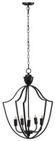A & B Home Malin Silky Black Rustic 5-Light Chandelier-0