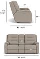 Flexsteel® Arlo Fossil Power Reclining Loveseat with Console and Power Headrests-2