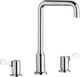 Elkay Chrome 8" Centerset Concealed Deck Mount Faucet with Arc Tube Spout and 2.63" Lever Handles-0