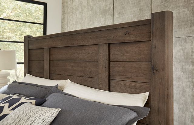 LM Co Home By Vaughan-Bassett Crafted Oak by Ben & Erin Napier Aged Gray California King Poster Bed-2
