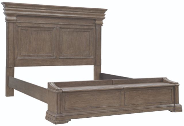 Pulaski™ Madison Ridge Natural Bark King Panel Storage Bed-1