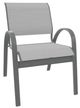 Telescope Casual Aruba Abalone/Graphite Aluminum/Fabric Outdoor Sling Stacking Cafe Chair-0