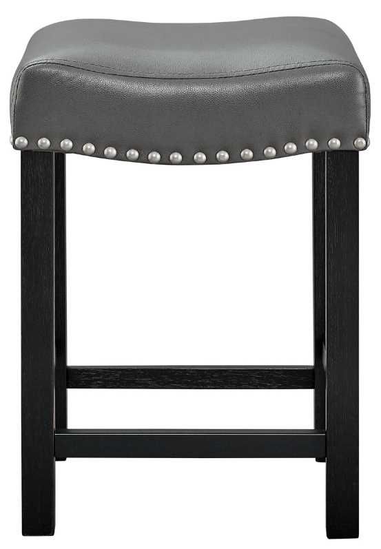 Steve Silver Co. Aspen Ebony/Gray Backless Counter Stool-3