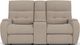 Flexsteel® Strait Dove Grey Power Reclining Loveseat with Console and Power Headrests-1