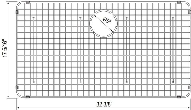 Rohl® Stainless Steel Wire Sink Grid for RSS3318 Kitchen Sink-1