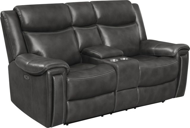 Coaster® Shallowford 2-Piece Hand Rubbed Charcoal Power^2 Reclining Living Room Set-2