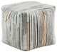 Homelegance® Easley Black/Orange/White Pouf-0