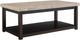 Elements International Kansas Espresso 3-Piece Beige/Espresso Occasional Table Set-1