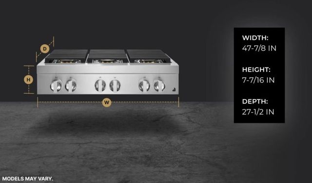 JennAir® NOIR™ 48" Stainless Steel Natural Gas Rangetop-3
