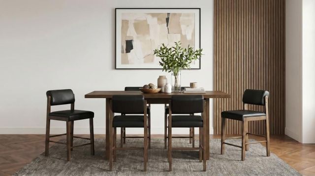 Coaster® Decker 7-Piece Black/Walnut Counter Dining Set-1