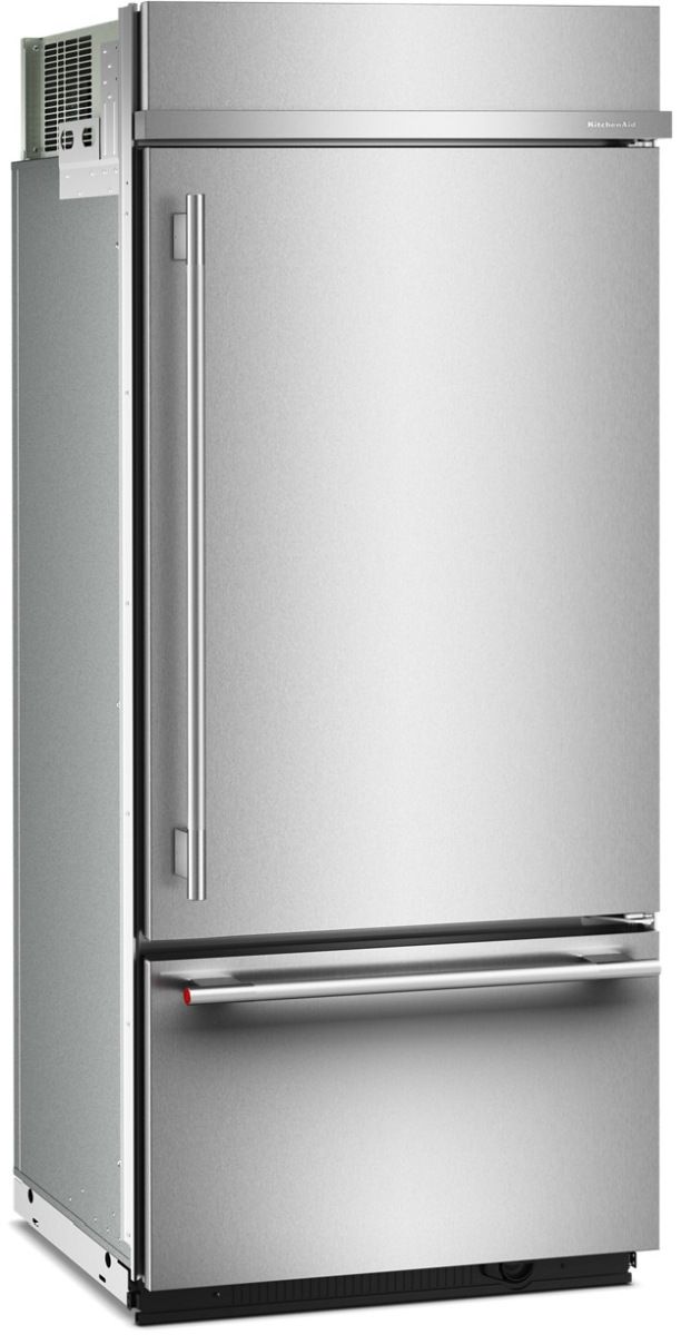 KitchenAid® 36” 20.8 Cu. Ft. PrintShield™ Stainless Steel Built-In Bottom Freezer Refrigerator with Platinum Interior-3