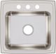 Elkay Lustertone® Classic Lustrous Satin 19-1/2" x 19" x 7-1/2" 3-Hole Single Bowl Drop-In Sink-1