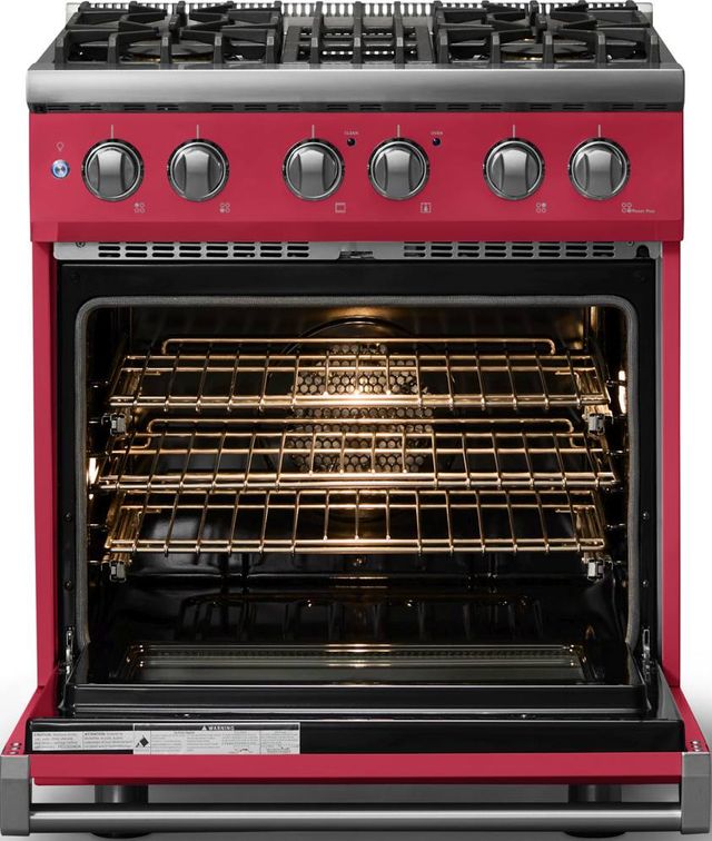 Viking® 5 Series 30" Valentine Pro Style Dual Fuel (LP) Range with Polished Chrome Trim-1