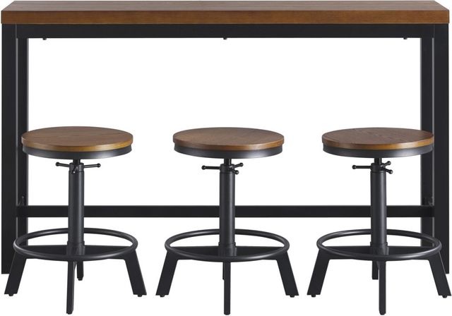 Signature Design by Ashley® Quinidad 4-Piece Black/Brown Counter Height Dining Table Set-1