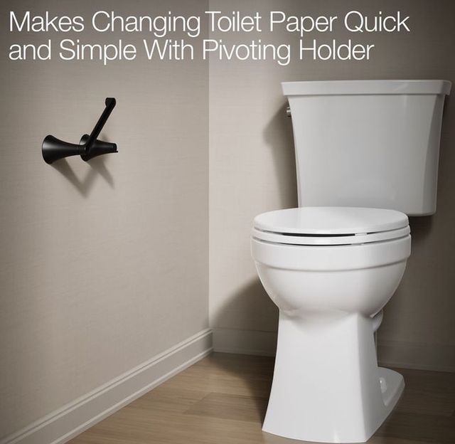 KOHLER® Buckley™ Matte Black Toilet Paper Holder-2