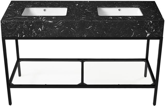 Meridian Furniture Marmo Black/Matte Black 60" Bathroom Vanity-1