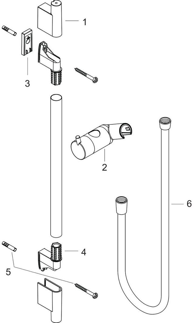 Hansgrohe Unica Chrome 24" Wallbar S-2