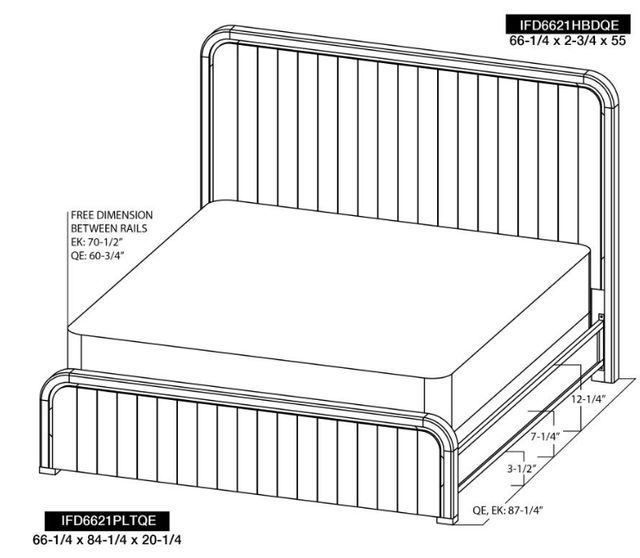 International Furniture Direct Mezquite Natural Queen Panel Bed-2