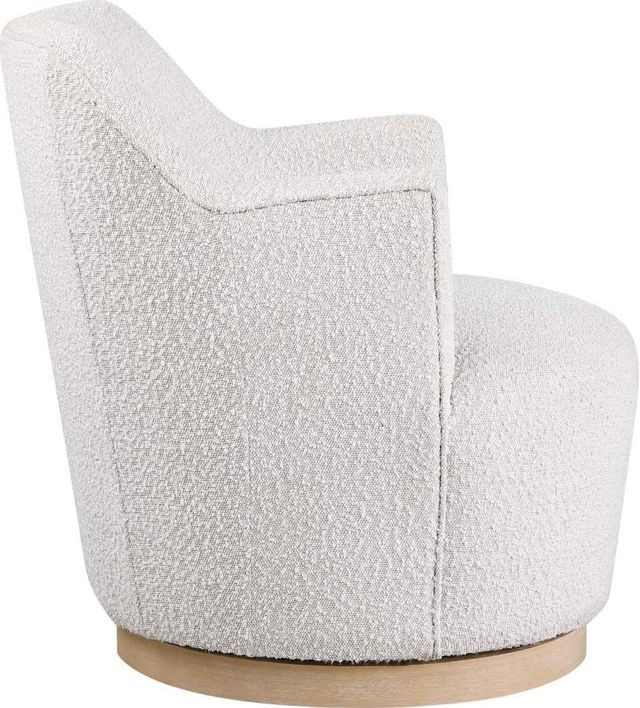 Meridian Furniture Clarita Cream Swivel Boucle Fabric Accent Chair-2