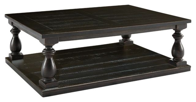 Signature Design by Ashley® Mallacar 3-Piece Black Living Room Table Set-1