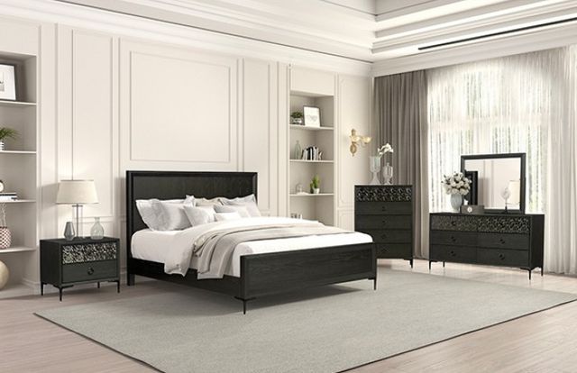 Furniture of America® Bashford 4-Piece Espresso Queen Bedroom Set-0