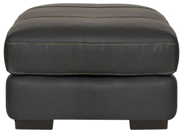Jackson Furniture Marco Gunmetal Leather Ottoman-2