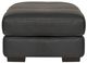 Jackson Furniture Marco Gunmetal Leather Ottoman-2