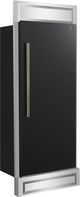 FORNO® Maderno Espresso 32" 13.6 Cu. Ft. Black Built-In Convertible Column Refrigerator with Antique Brass Handles-4